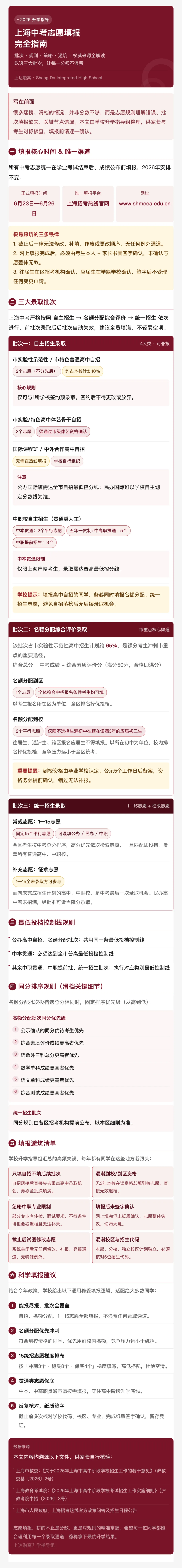 千万别瞎填!2026上海中考志愿滑档、退坑高频误区汇总-第1张图片-四季读书网 千万别瞎填!2026上海中考志愿滑档、退坑高频误区汇总-第1张图片-四季读书网