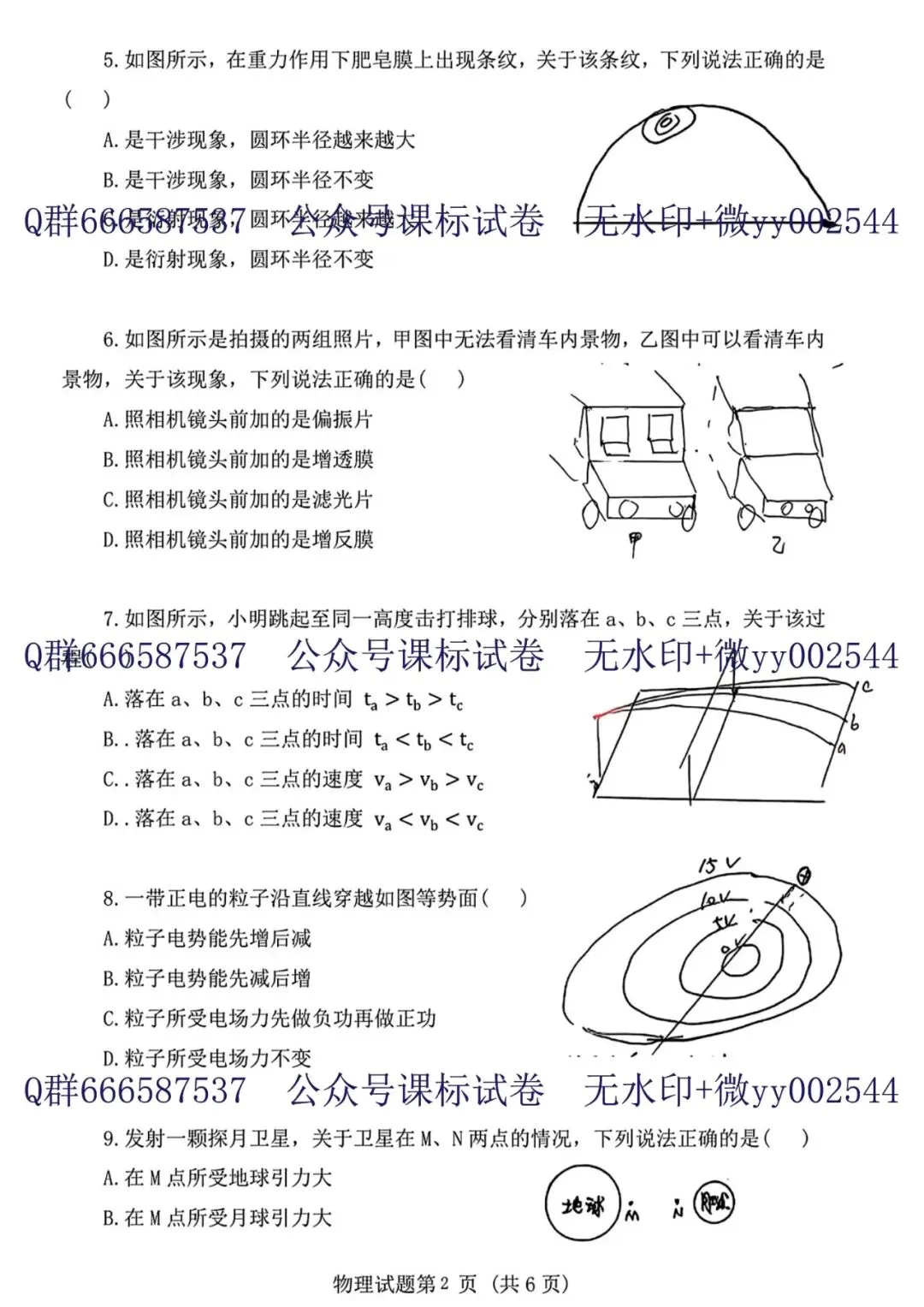 2026江苏高考物理真题+新高考1卷语数英真题+听力!快来对答案!-第5张图片-四季读书网