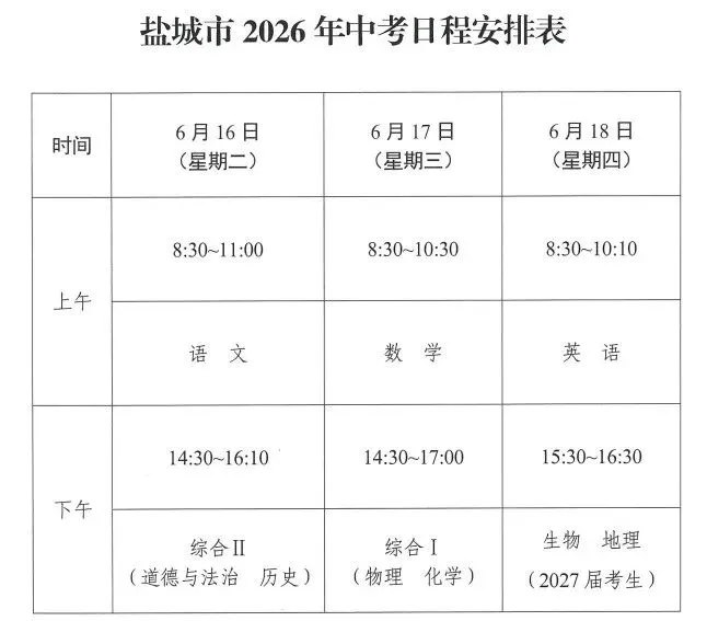 2026东台中考考点安排公布!-第6张图片-四季读书网 2026东台中考考点安排公布!-第6张图片-四季读书网
