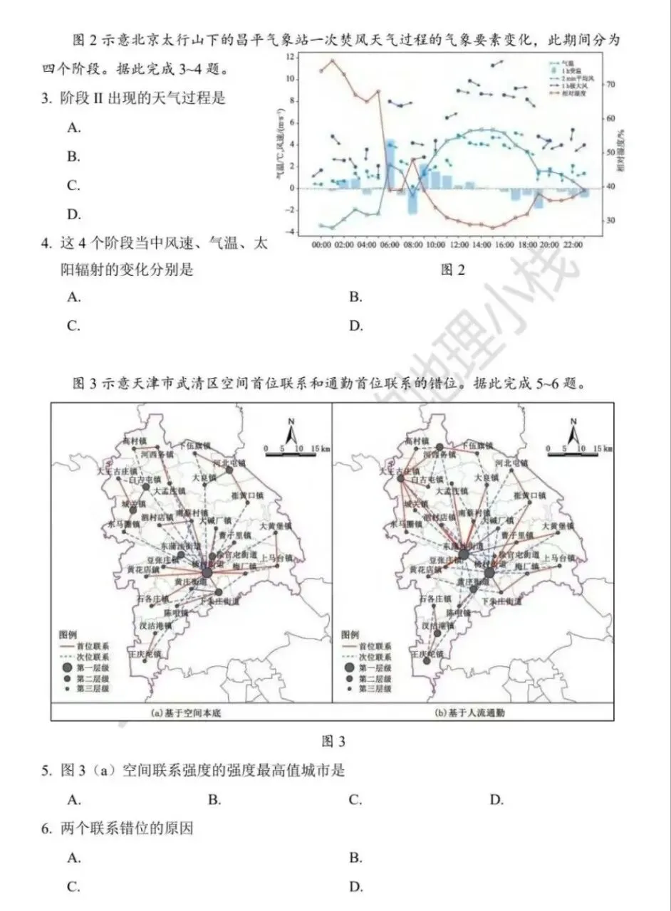 高考地理真题(广州卷)-第2张图片-四季读书网