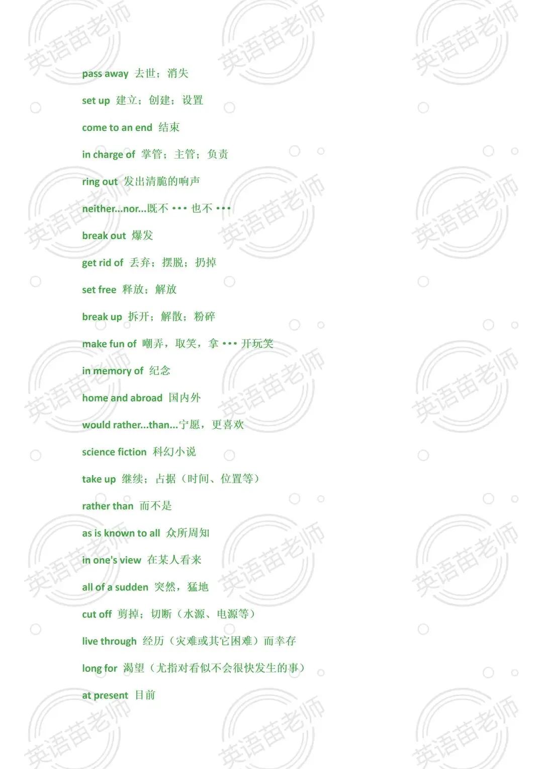 中考英语:七年级至九年级课文的短语【提分必备】-第10张图片-四季读书网 中考英语:七年级至九年级课文的短语【提分必备】-第10张图片-四季读书网