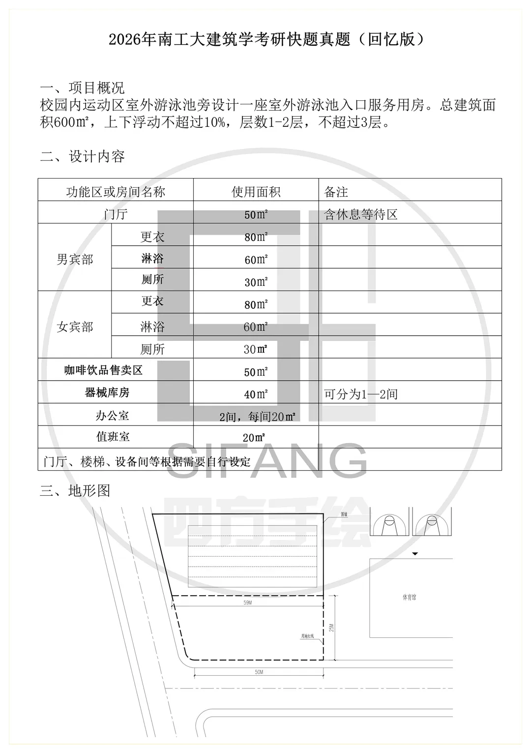 最新真题解析丨南京工业大学2026年建筑快题深度剖析&考点讲解&方案范图!-第4张图片-四季读书网 最新真题解析丨南京工业大学2026年建筑快题深度剖析&考点讲解&方案范图!-第4张图片-四季读书网