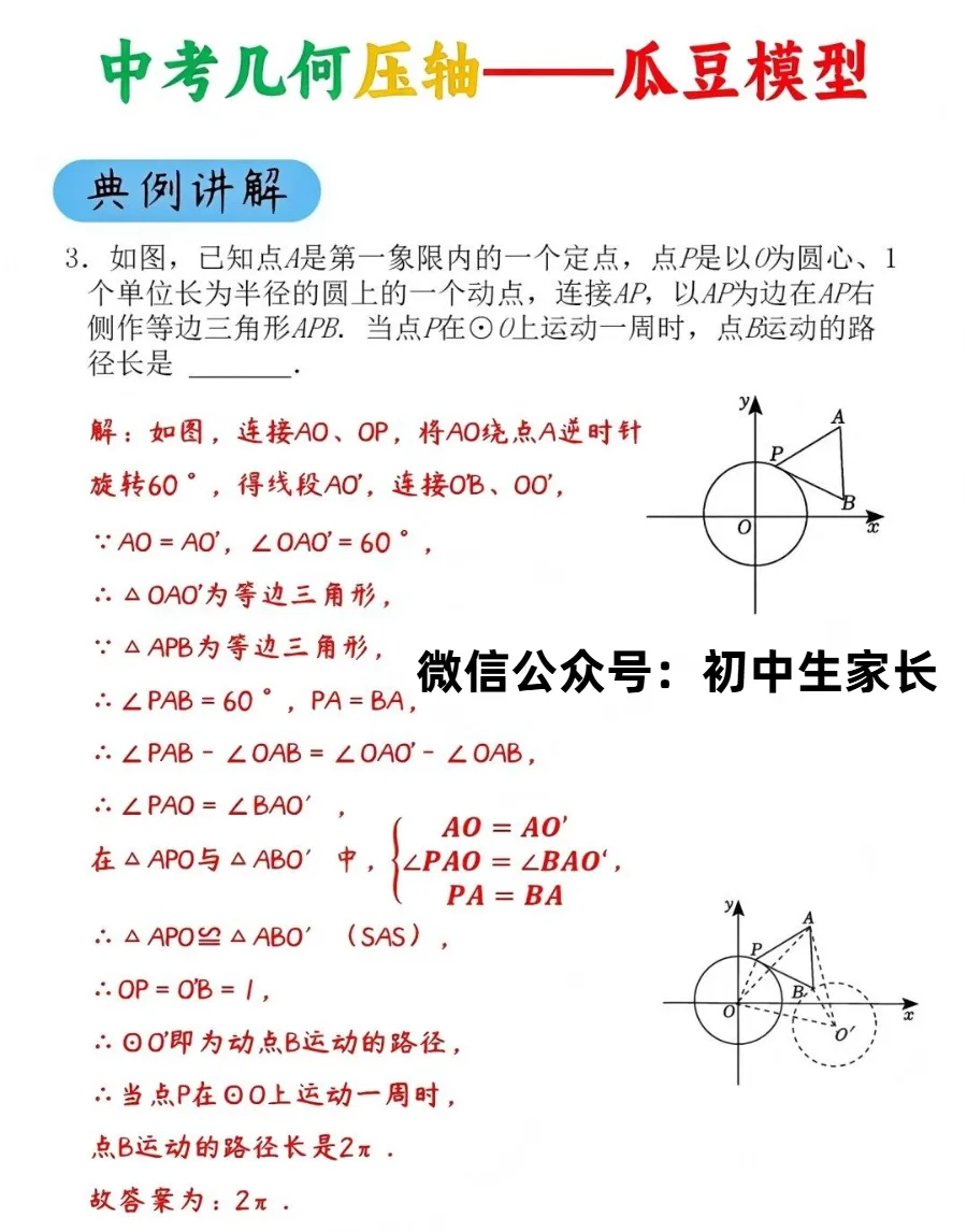 2026中考数学压轴题必考的瓜豆模型,学会一道通杀一类!-第6张图片-四季读书网 2026中考数学压轴题必考的瓜豆模型,学会一道通杀一类!-第6张图片-四季读书网