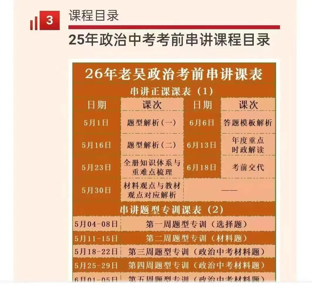 2026中考历史+道法考前冲刺专项课持续同步更新,把考前核心复习拆成两大模块:考点串讲+针对性题型训练,不走低效背书老路.-第6张图片-四季读书网