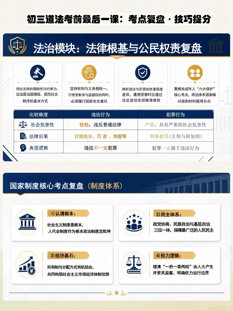 中考道法最后冲刺!这份提分攻略请收好-第3张图片-四季读书网