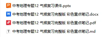 中考地理专题12 气候复习完整版 彩色重点笔记-第3张图片-四季读书网 中考地理专题12 气候复习完整版 彩色重点笔记-第3张图片-四季读书网