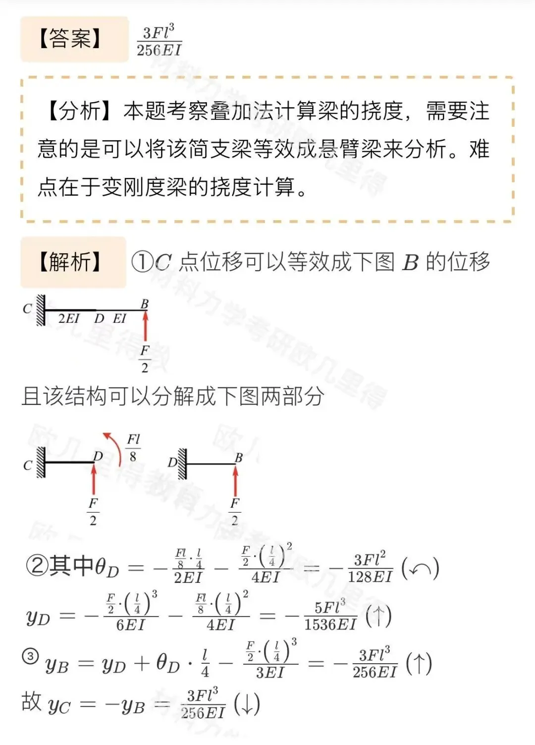27考研材料力学每日一题(0611)| |应力状态和强度-同济大学2025年-节选自《材料力学复习全书》-第4张图片-四季读书网