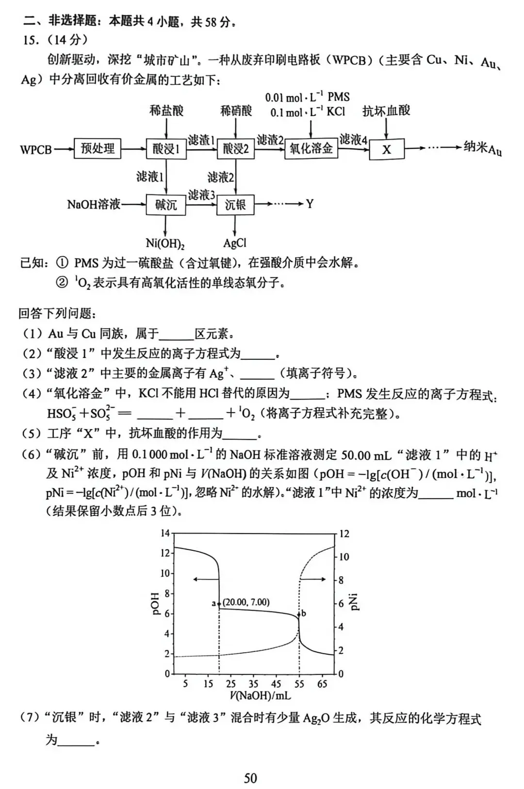 2026年云南高考物理、化学真题试卷 | PDF下载版-第14张图片-四季读书网 2026年云南高考物理、化学真题试卷 | PDF下载版-第14张图片-四季读书网