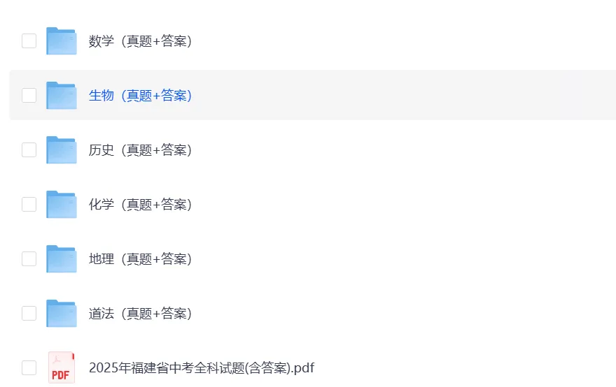 【福建中考】福建中考历年真题全科目试卷及答案PDF(2013-2025年)-第1张图片-四季读书网
