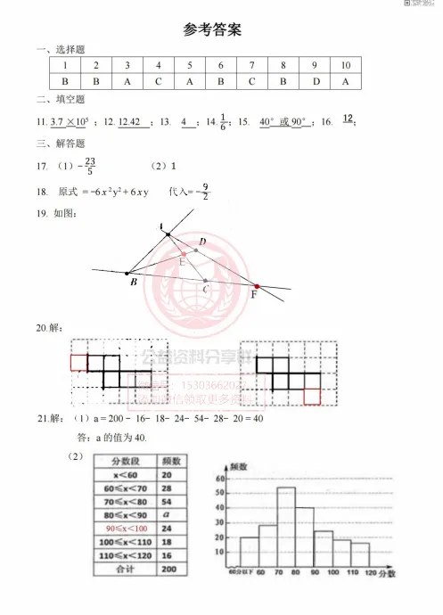 【六下】2024工附中六下数学期末模拟测试(三)-第7张图片-四季读书网 【六下】2024工附中六下数学期末模拟测试(三)-第7张图片-四季读书网