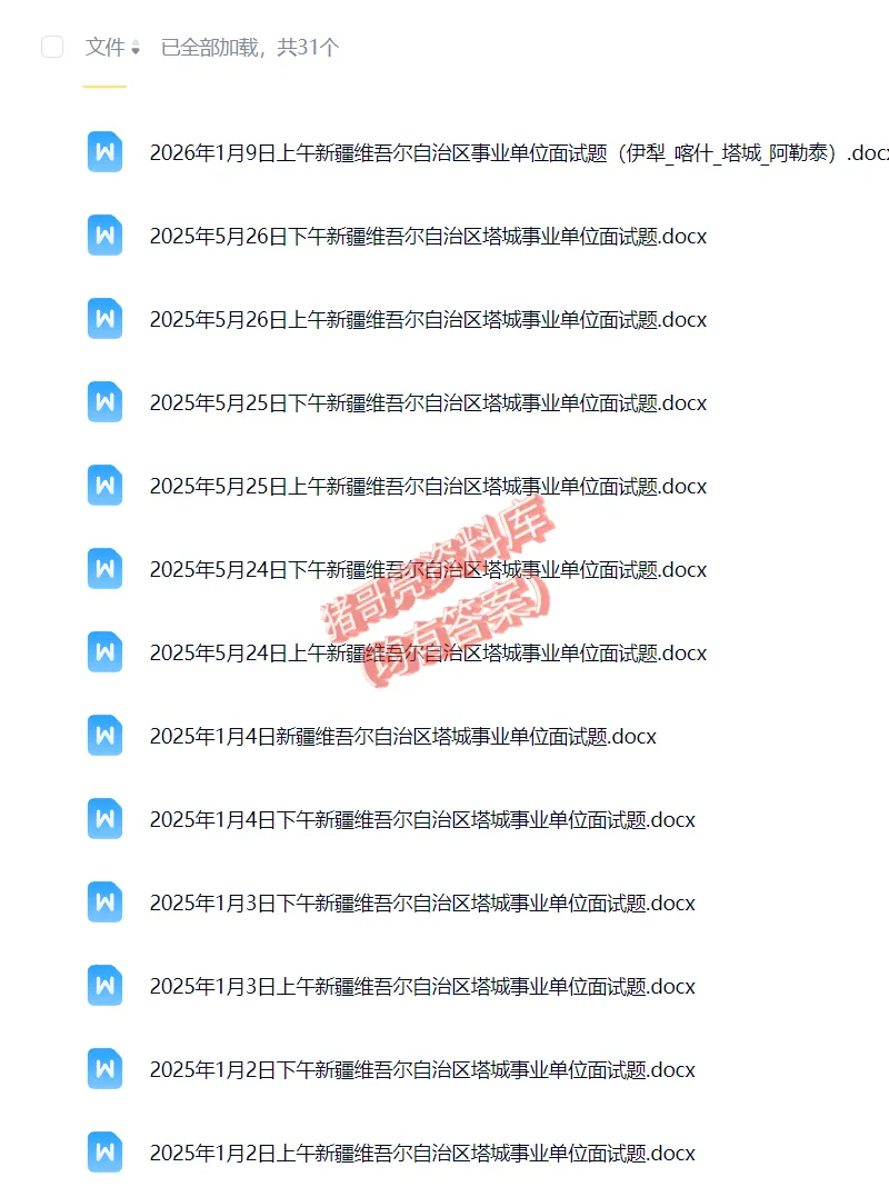 新疆塔城事业编单位历年面试真题题目解析参考答案逐字稿合集资料汇总29套-第1张图片-四季读书网 新疆塔城事业编单位历年面试真题题目解析参考答案逐字稿合集资料汇总29套-第1张图片-四季读书网