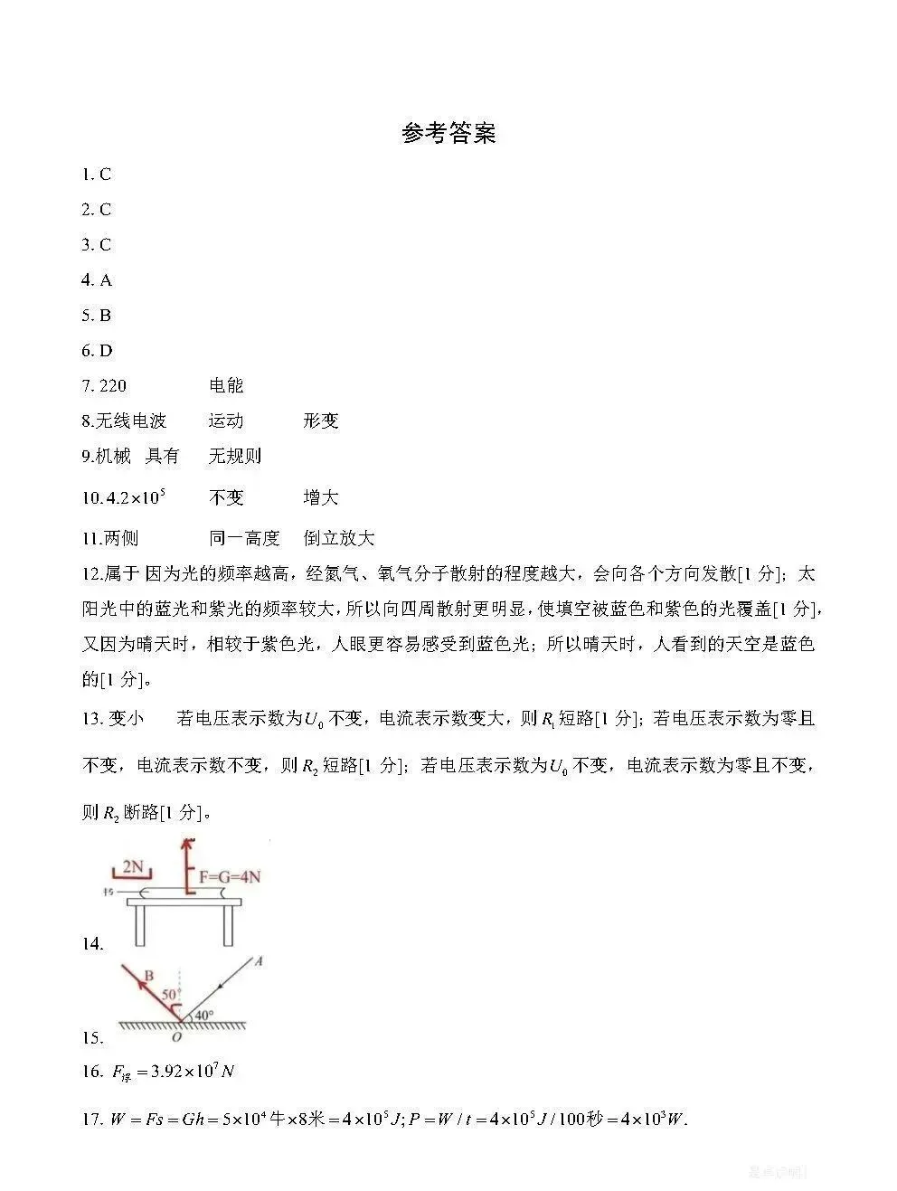 近3年(2023-2025)上海中考真题卷及答案-第10张图片-四季读书网 近3年(2023-2025)上海中考真题卷及答案-第10张图片-四季读书网