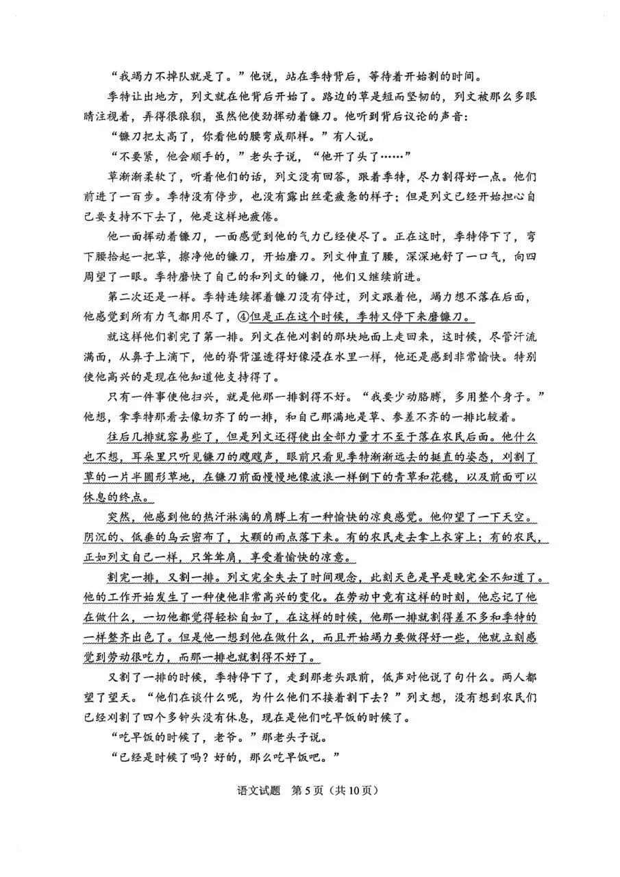 2026年高考语文试卷全国Ⅰ卷-第5张图片-四季读书网