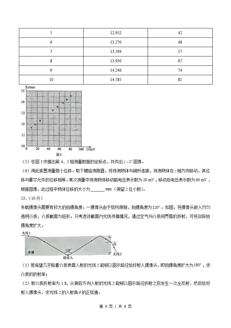 2026年高考物理湖南卷省真题答案试卷解析新夏季参考版学业水平选择性考试-第4张图片-四季读书网 2026年高考物理湖南卷省真题答案试卷解析新夏季参考版学业水平选择性考试-第4张图片-四季读书网