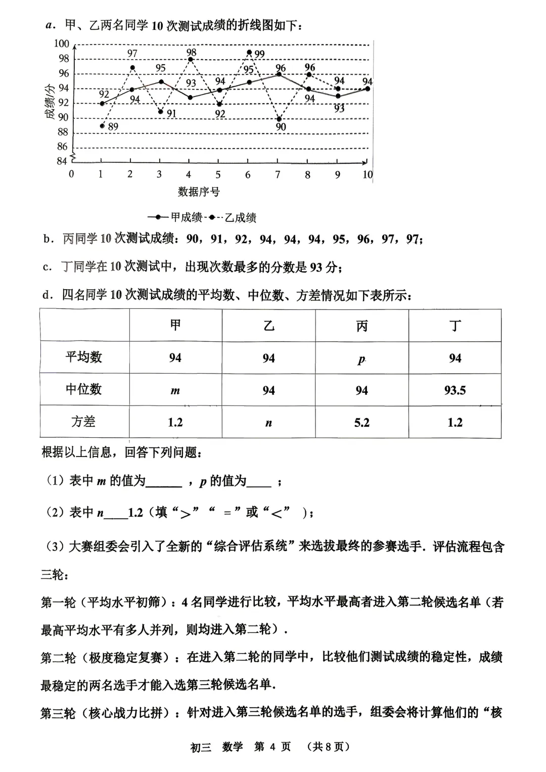2026年河南省实验中学初三四模试卷及答案汇总-第5张图片-四季读书网