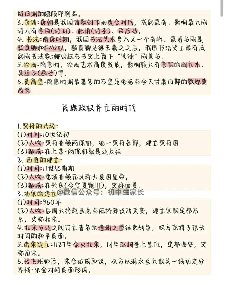 2026中考历史所有必考点大梳理,考前务必让孩子看一遍!-第13张图片-四季读书网 2026中考历史所有必考点大梳理,考前务必让孩子看一遍!-第13张图片-四季读书网