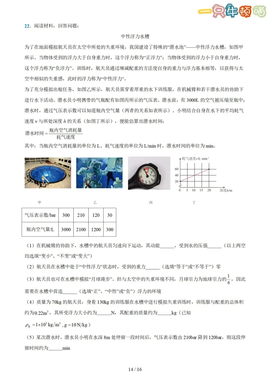 中考物理【压轴题01 密度、浮力、压强综合计算】-第14张图片-四季读书网