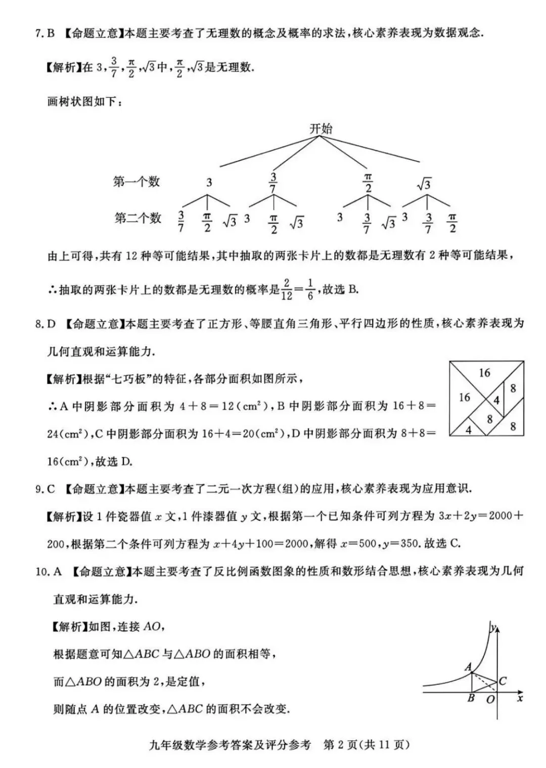 2026保定高碑店部分学校中考三模数学试卷(启光卷)-第9张图片-四季读书网