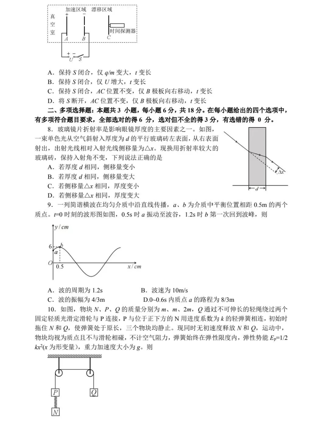 2026年陕西宁夏青海山西高考物理试卷-第2张图片-四季读书网
