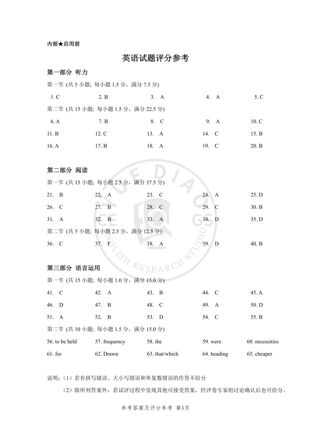 2026全国 I 卷 高考英语真题(试题+听力+答案)-第11张图片-四季读书网