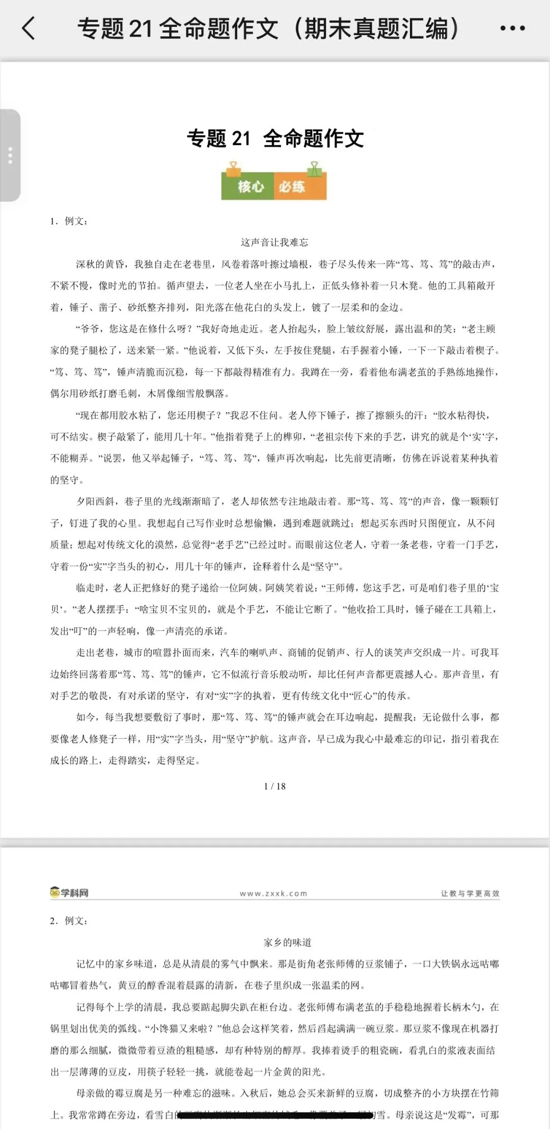满分作文素材及各真题试卷免费电子版-第11张图片-四季读书网