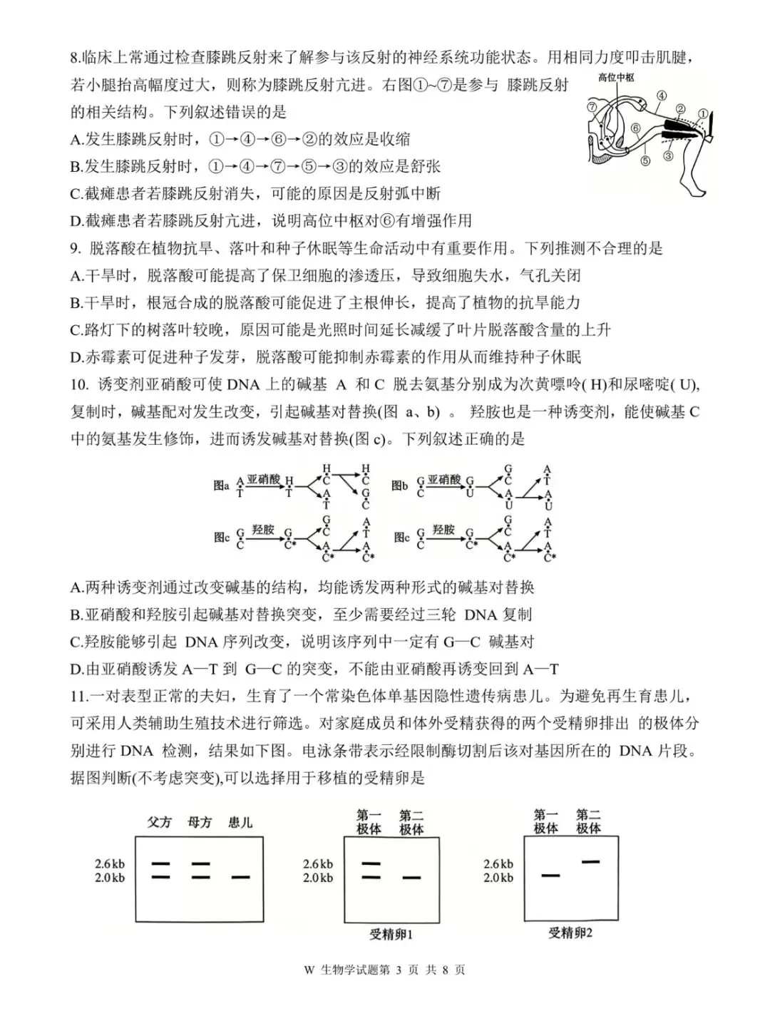 2026安徽高考生物真题卷-第3张图片-四季读书网
