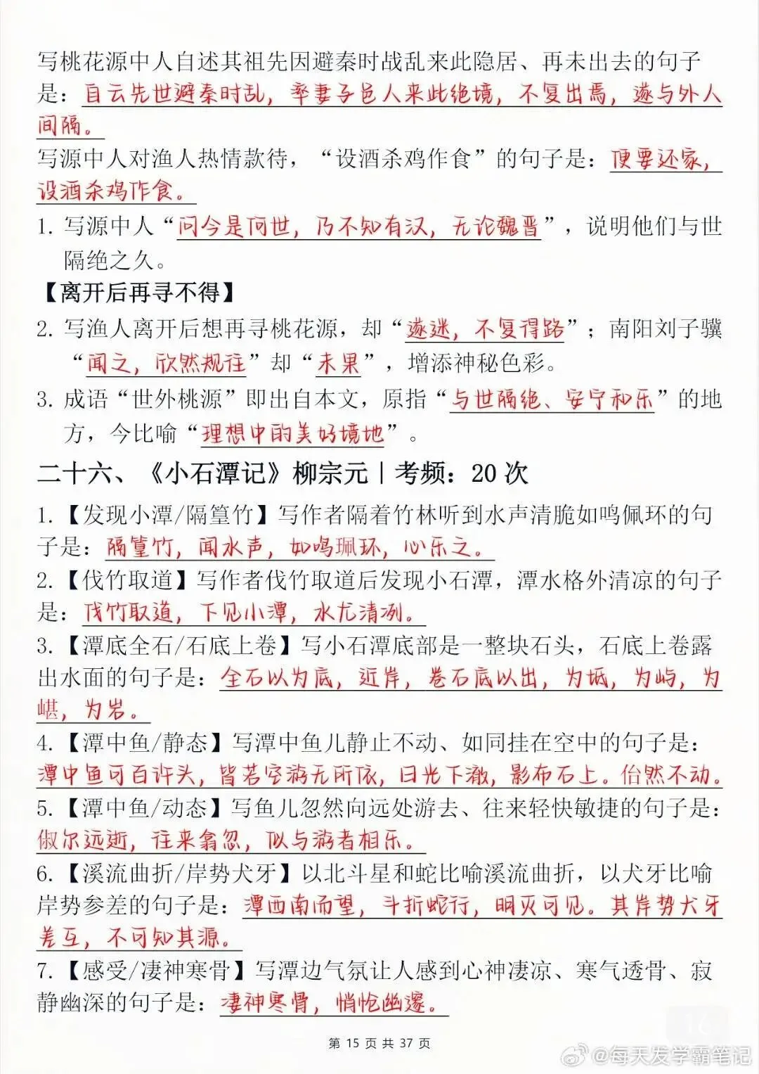 中考语文古文默写常考题-第15张图片-四季读书网