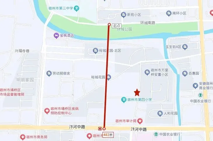 宿州市2026年中考城区考点位置图和临时交通管控提醒-第33张图片-四季读书网 宿州市2026年中考城区考点位置图和临时交通管控提醒-第33张图片-四季读书网