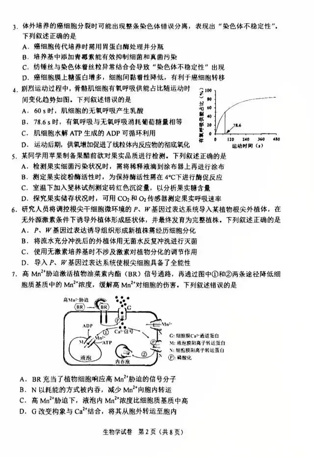 【第41期】2026年陕西省生物学高考真题-第2张图片-四季读书网