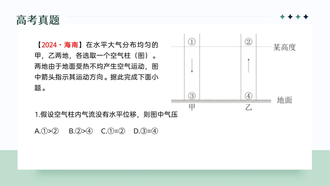 地理概念辨析微课 — —由高考真题回看热力环流原理教学-第5张图片-四季读书网