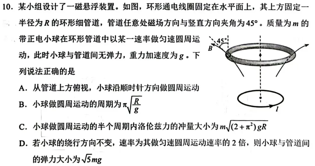2026年高考湖南卷物理真题(答案)-第20张图片-四季读书网 2026年高考湖南卷物理真题(答案)-第20张图片-四季读书网