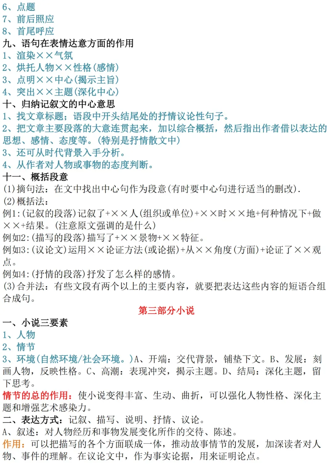 中考语文基础知识点归纳!可对照补缺-第15张图片-四季读书网 中考语文基础知识点归纳!可对照补缺-第15张图片-四季读书网