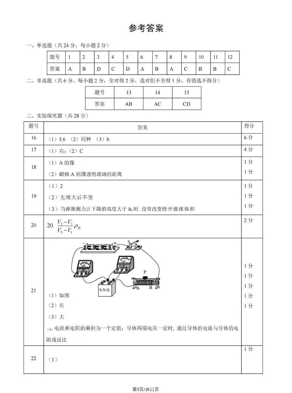 【中考物理】2026石景山二模解析-第13张图片-四季读书网 【中考物理】2026石景山二模解析-第13张图片-四季读书网