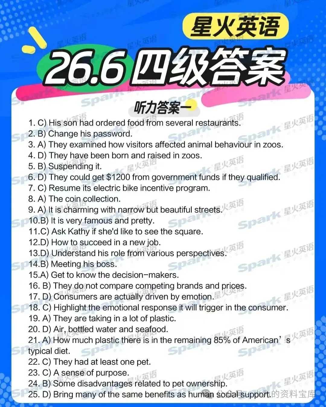 2026年6月英语四级真题及答案解析完整版(三套全)-第1张图片-四季读书网 2026年6月英语四级真题及答案解析完整版(三套全)-第1张图片-四季读书网