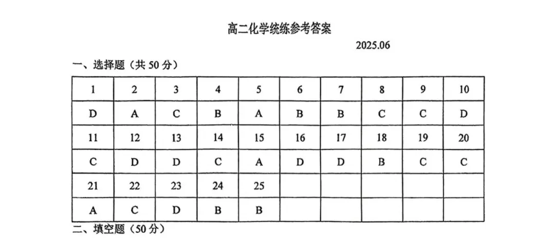 2025北京清华附中高二6月统练化学试卷(含答案)-第9张图片-四季读书网 2025北京清华附中高二6月统练化学试卷(含答案)-第9张图片-四季读书网