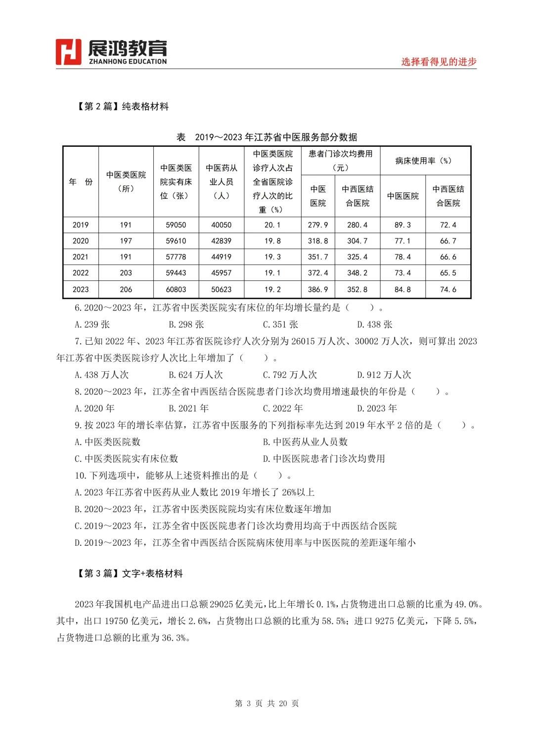 速领!21-26年江苏省考行测真题及答案解析【资料分析】-第5张图片-四季读书网