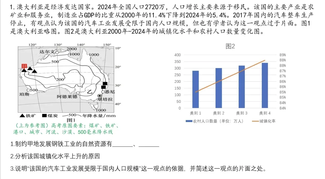 首发!26年6月浙江高考地理试卷大题-第1张图片-四季读书网 首发!26年6月浙江高考地理试卷大题-第1张图片-四季读书网