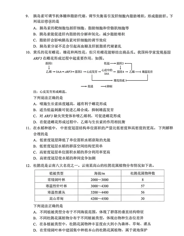 云南省2026年高考各科真题试卷和答案可打印保存电子版其中英语含听力音频-第16张图片-四季读书网 云南省2026年高考各科真题试卷和答案可打印保存电子版其中英语含听力音频-第16张图片-四季读书网