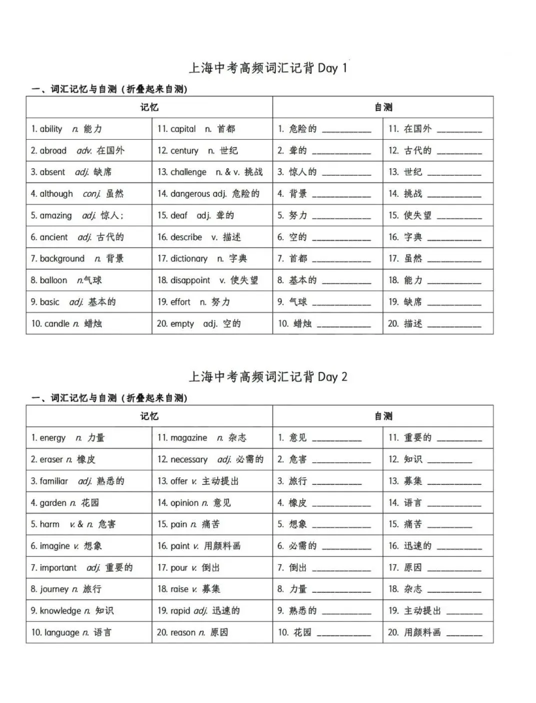 2026上海中考英语高频词记背手册——吃透这一本,比背十本有用-第5张图片-四季读书网