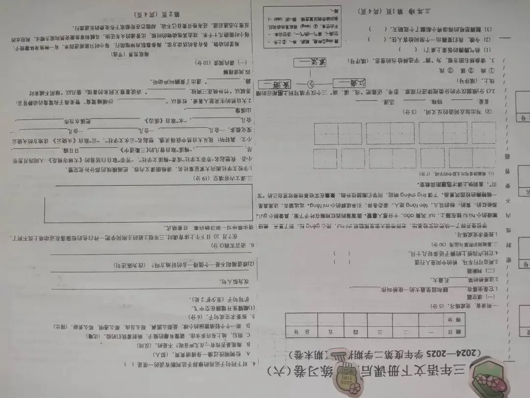 三年级语文下期末试卷-第12张图片-四季读书网 三年级语文下期末试卷-第12张图片-四季读书网