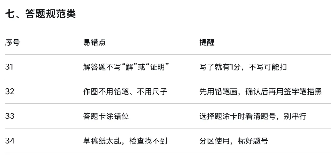 中考数学最后一课:遇到难卷,这样答题,不会丢掉10分的失误分!快告诉初三娃!-第22张图片-四季读书网