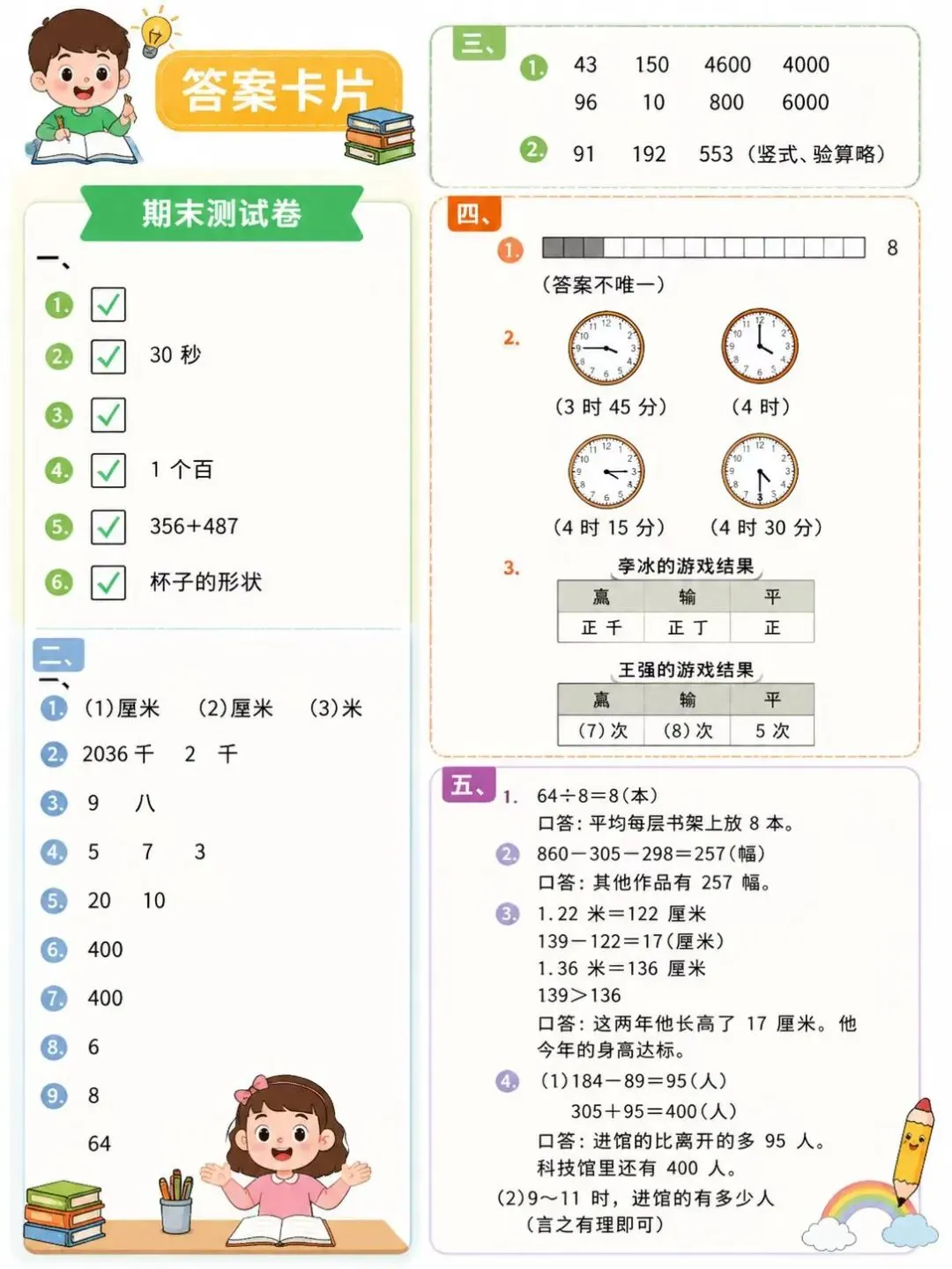 苏教版二年级下册数学期末名校真题卷|带答案,居家自测复习神器-第12张图片-四季读书网 苏教版二年级下册数学期末名校真题卷|带答案,居家自测复习神器-第12张图片-四季读书网