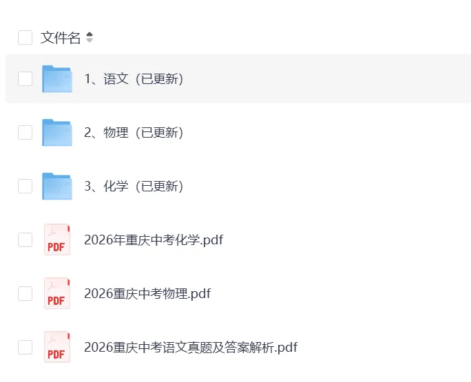 2026年6月重庆中考语文物理化学真题试卷及答案解析PDF版-第1张图片-四季读书网