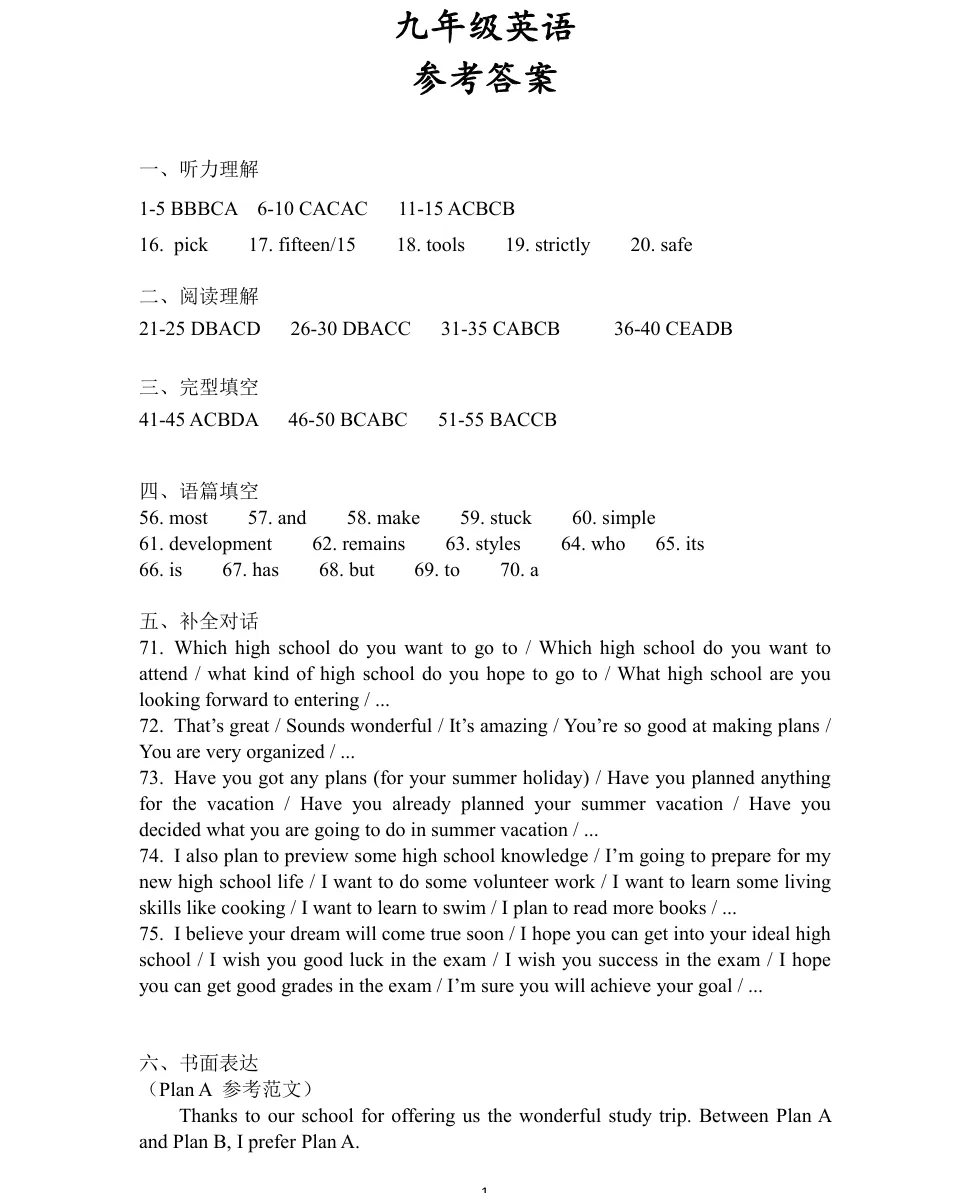 真题分享:2026省实验四模英语试卷及答案-第12张图片-四季读书网