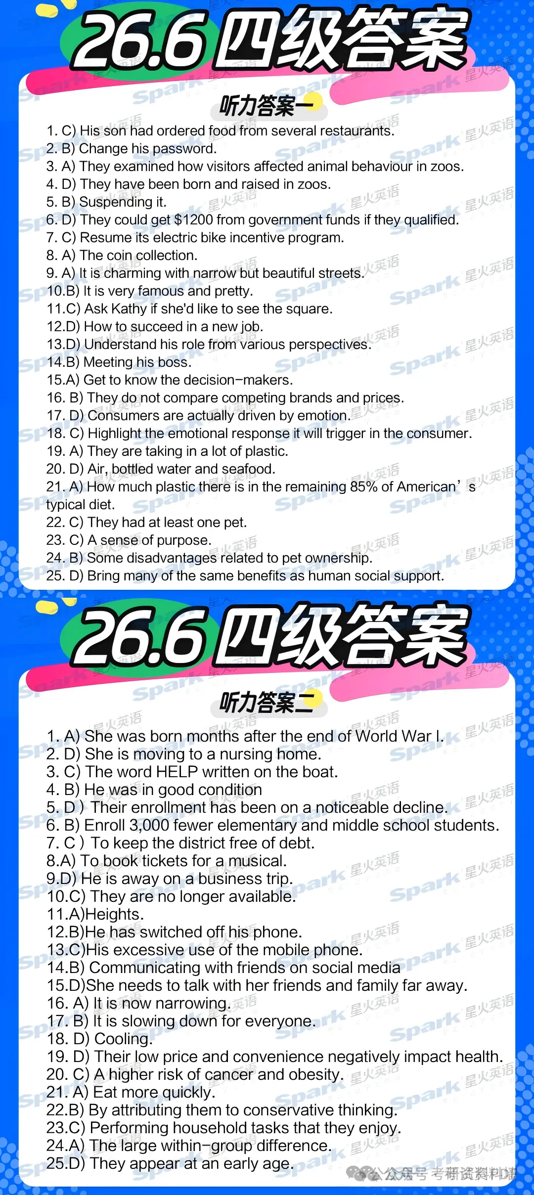 【打破信息差】2026年6月英语四六级真题试卷和答案发布(附出分时间与查分方式)-第5张图片-四季读书网