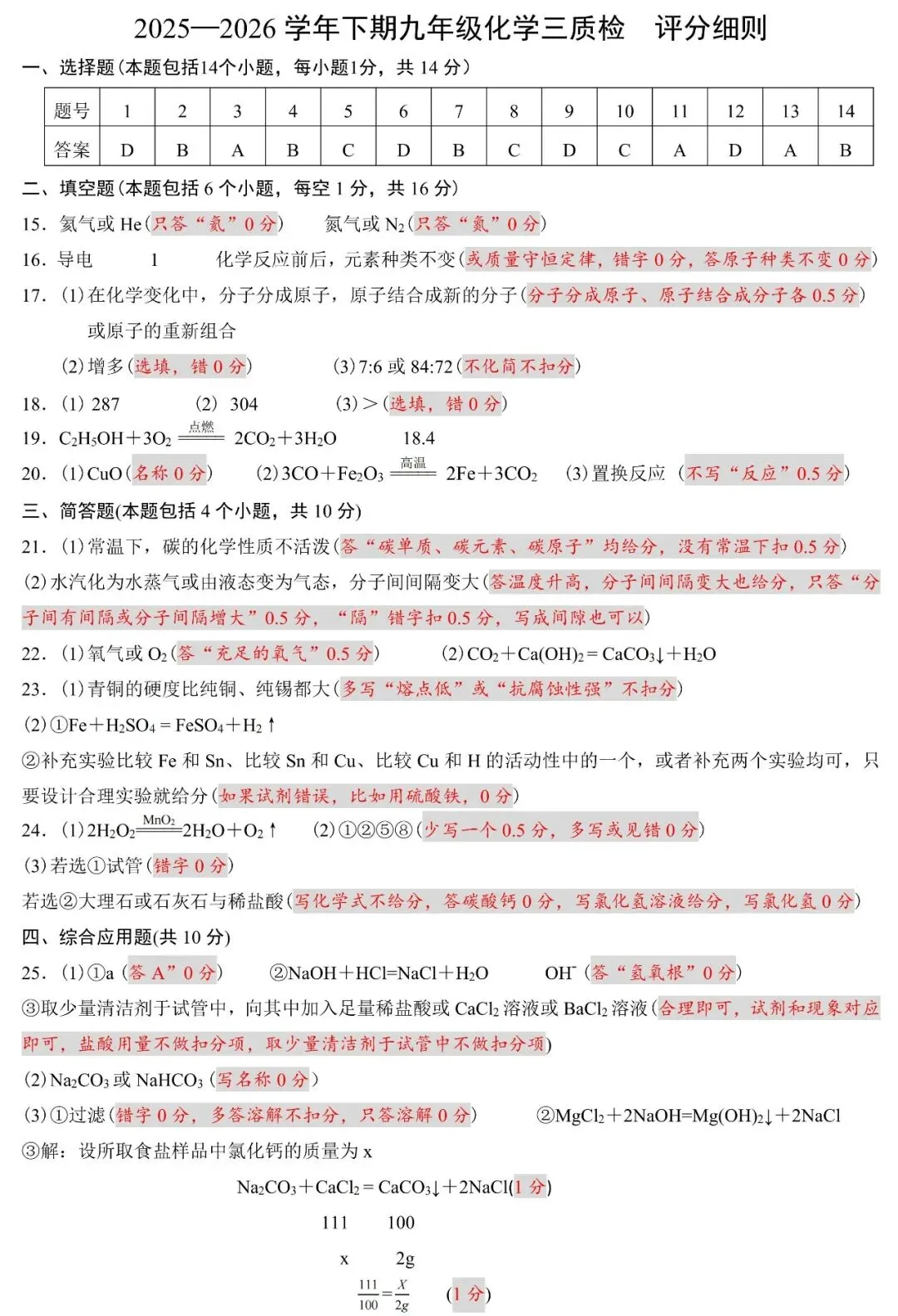 2026枫杨外国语九年级三模化学试卷及答案-第5张图片-四季读书网