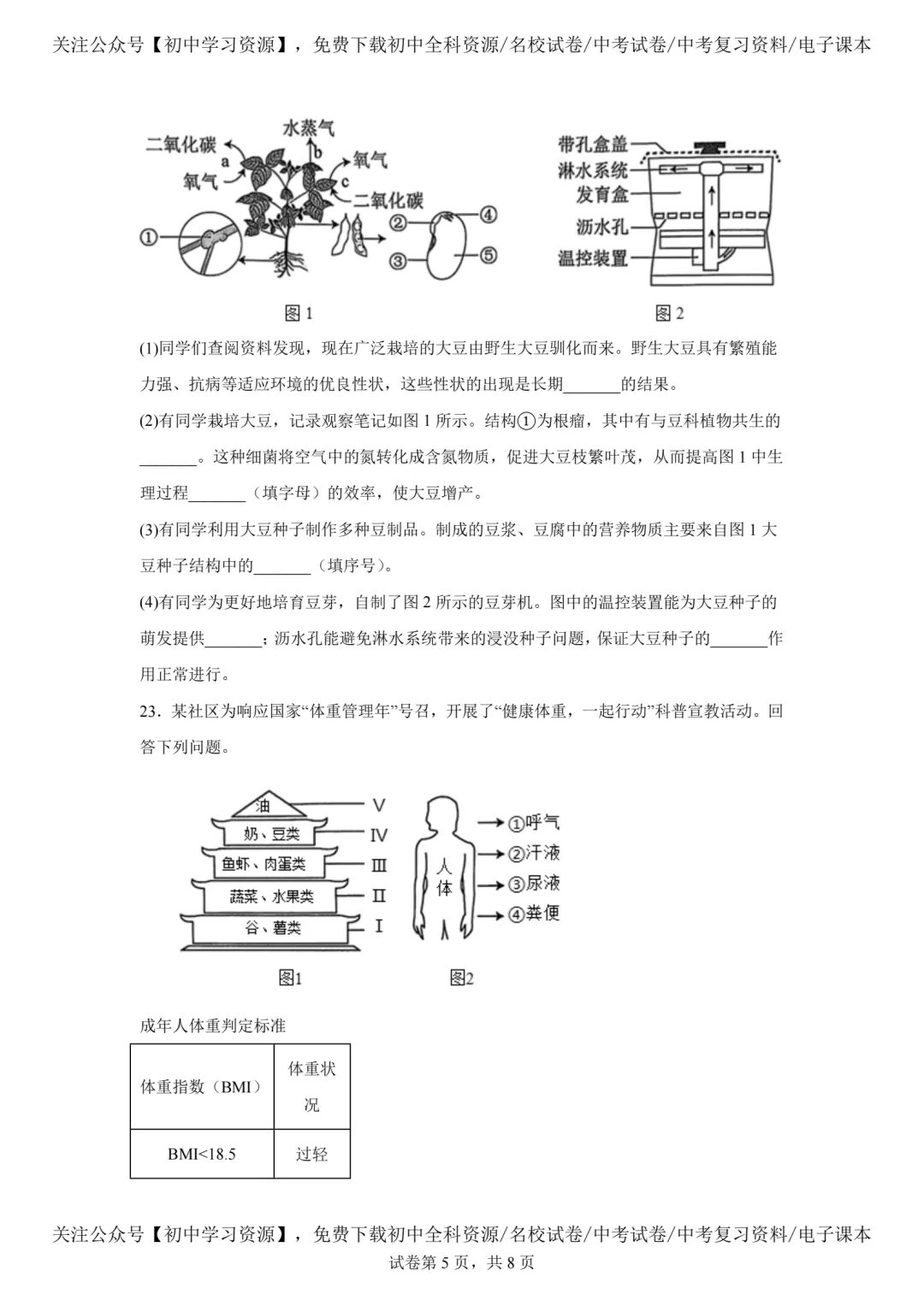 2025年江西省中考生物、地理真题试卷(含答案)-第7张图片-四季读书网 2025年江西省中考生物、地理真题试卷(含答案)-第7张图片-四季读书网