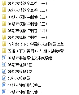 统编版语文五年级(下)期末试卷32套(含答案)-第3张图片-四季读书网