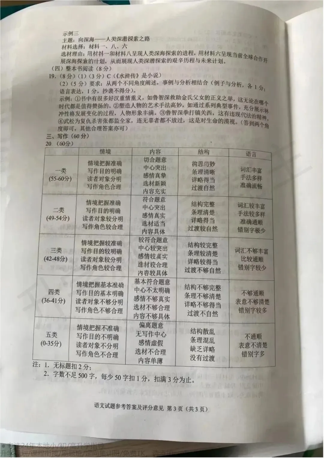 最新!2026重庆中考真题&评分标准来了!-第6张图片-四季读书网