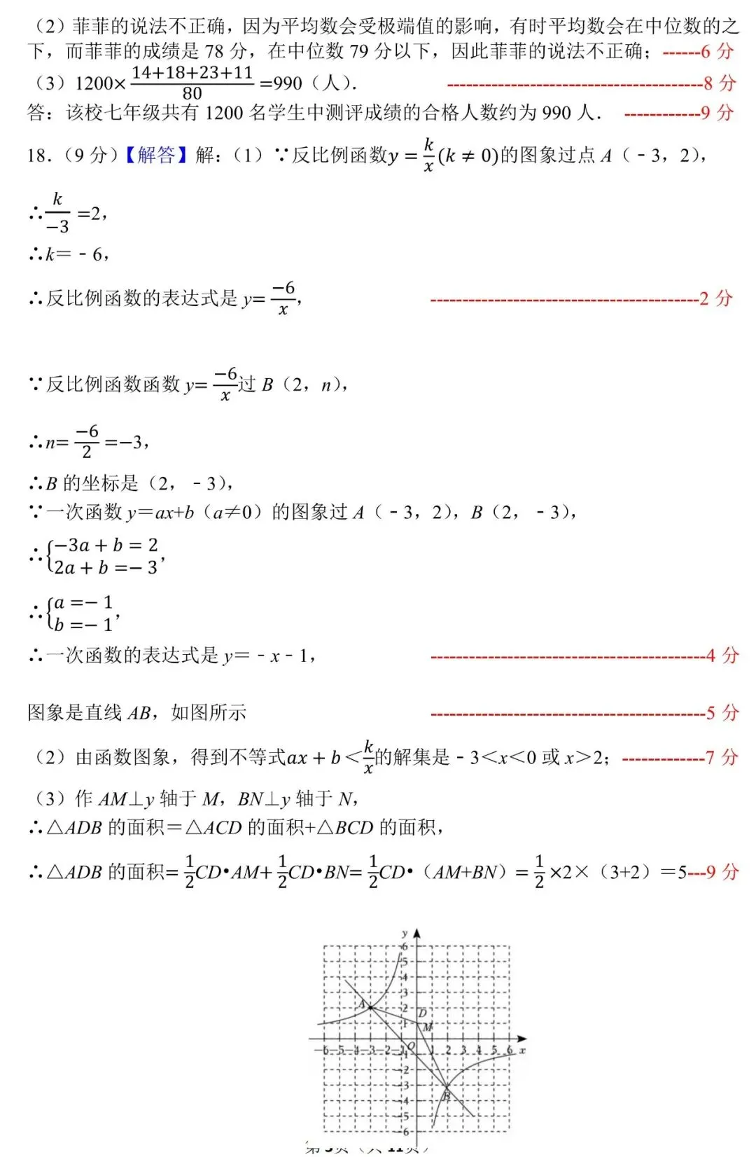 2026枫杨外国语九年级三模数学试卷及答案-第11张图片-四季读书网